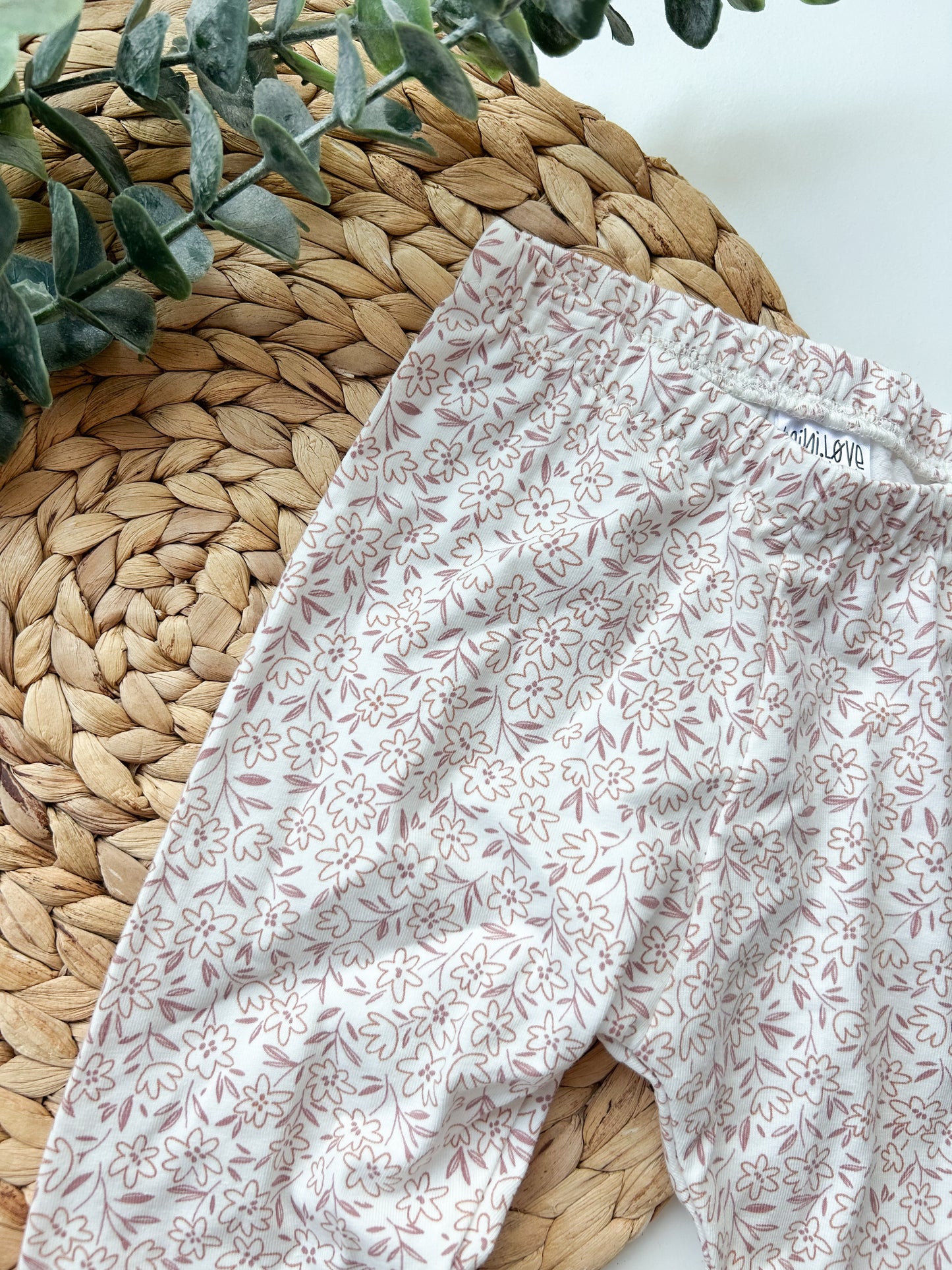 Leggings Altrosa Blumen