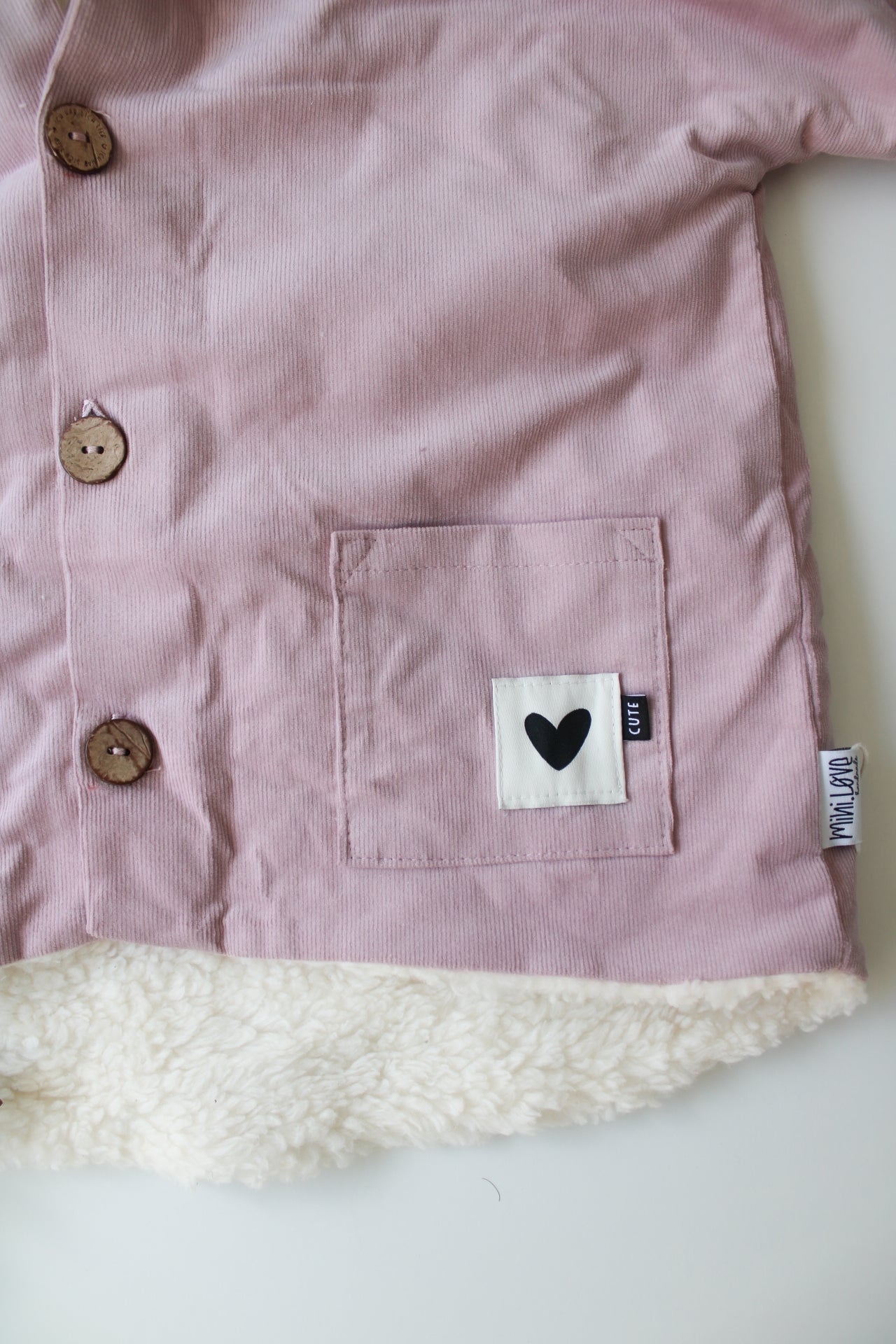 Cord Jacke Rosa mit Teddyfutter