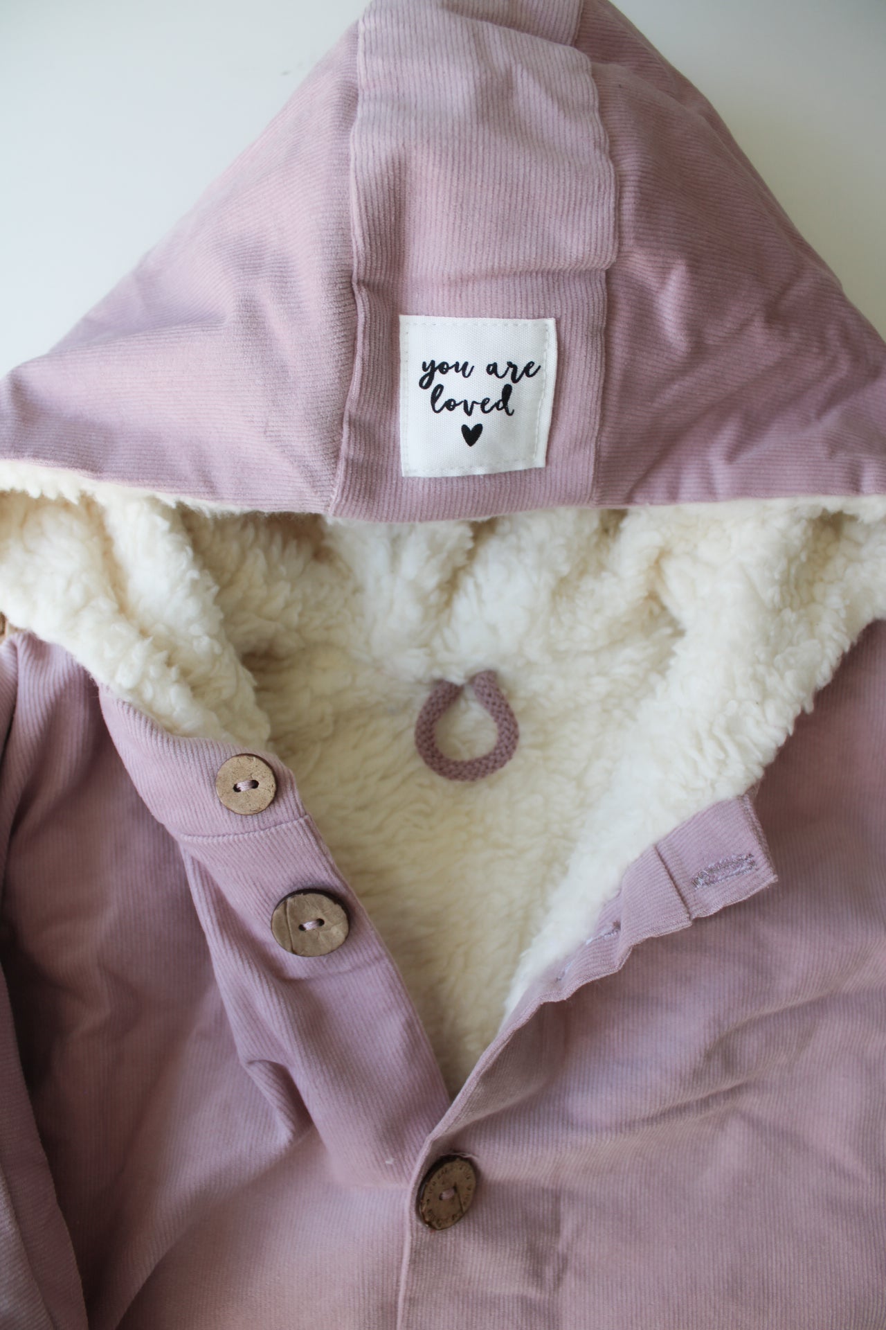 Cord Jacke Rosa mit Teddyfutter