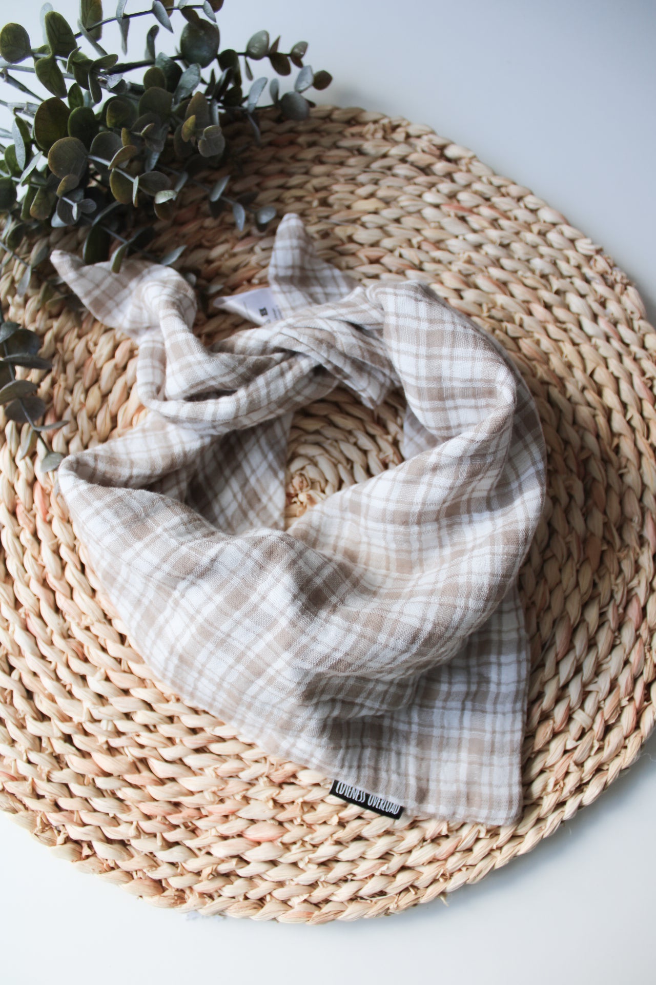 Halstuch beige karriert
