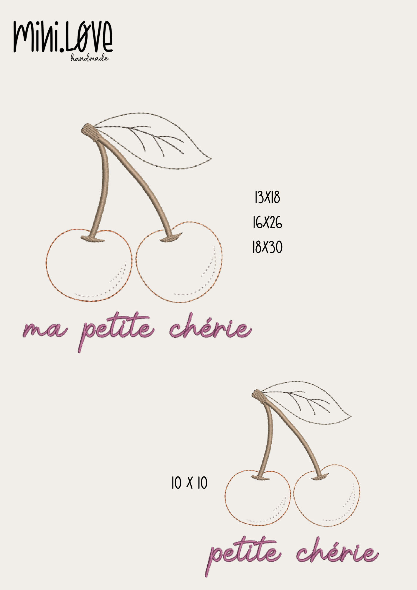 Stickdatei Cherié