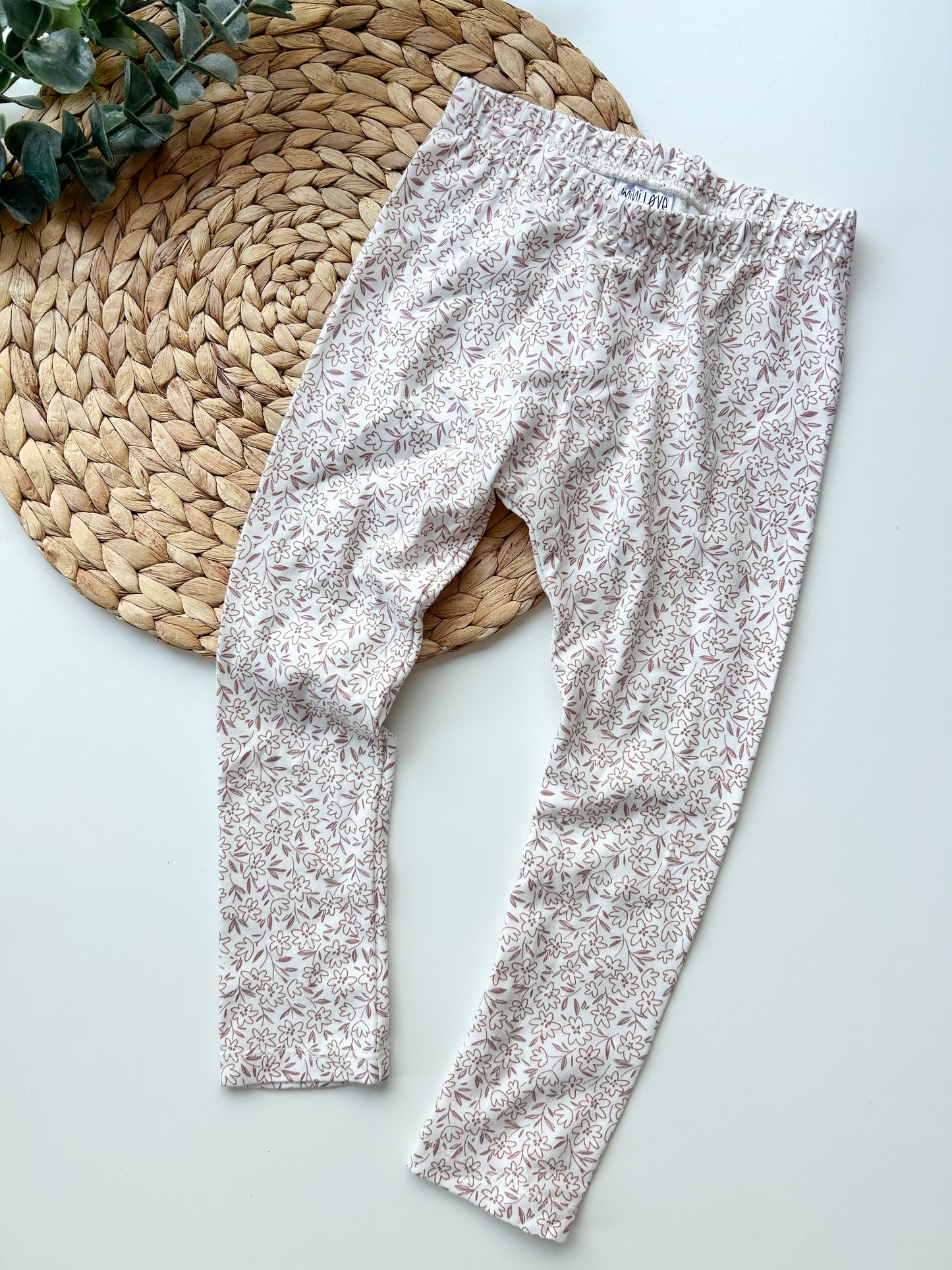 Leggings Altrosa Blumen