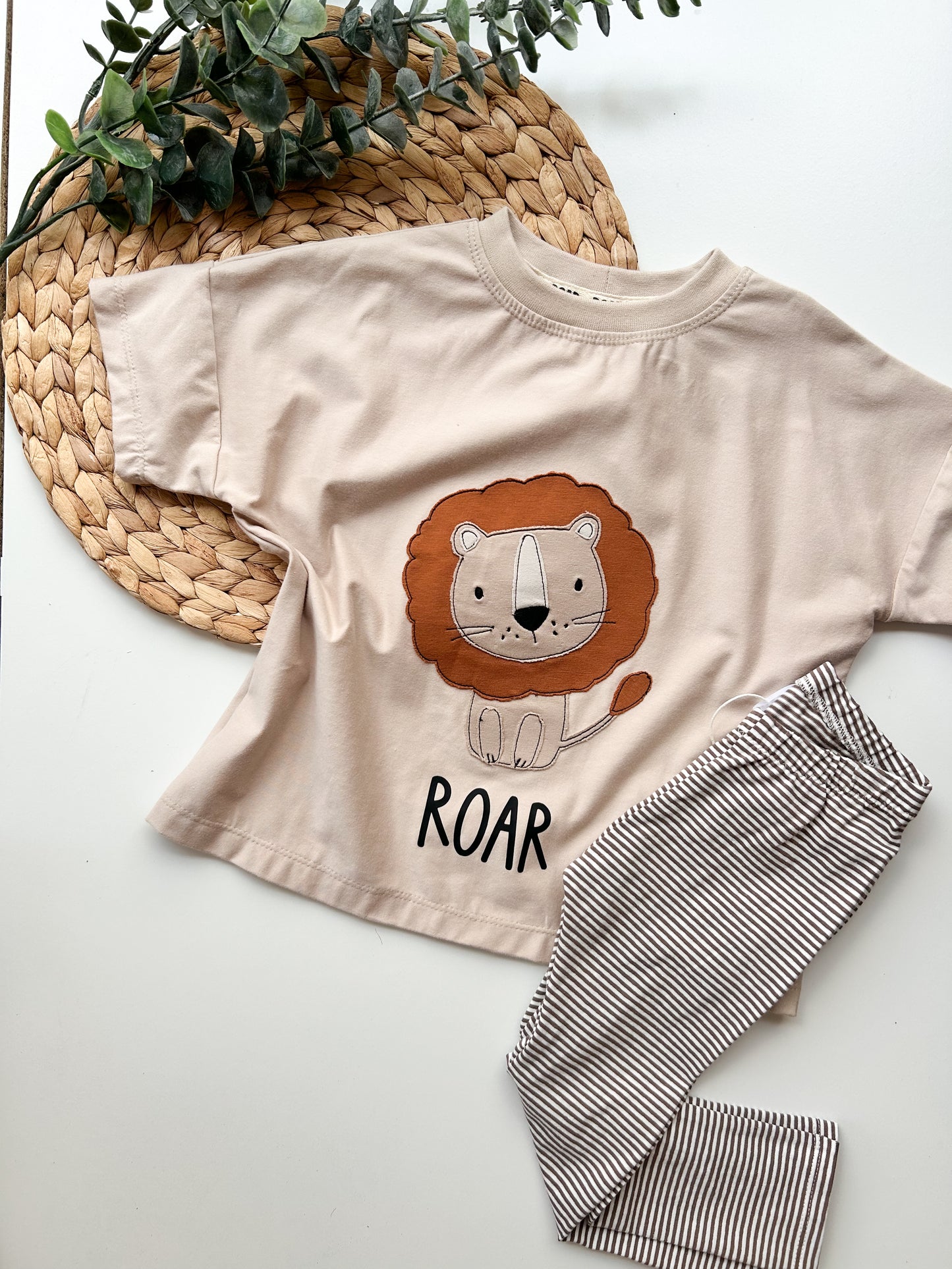 Leggings braun gestreift