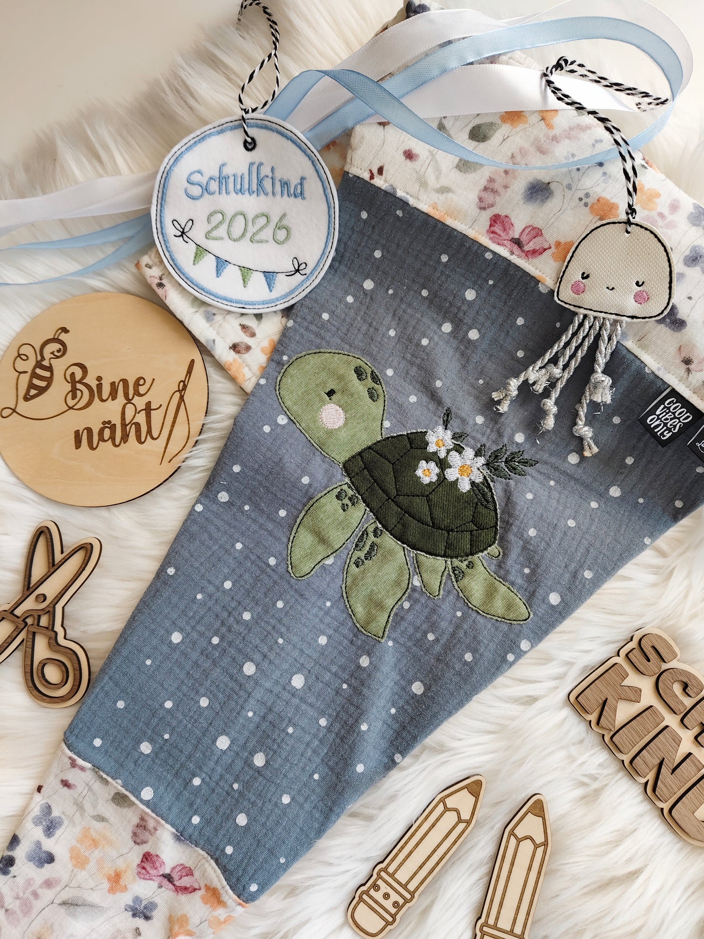 Stickdatei (Flower-)Turtle 2 in 1