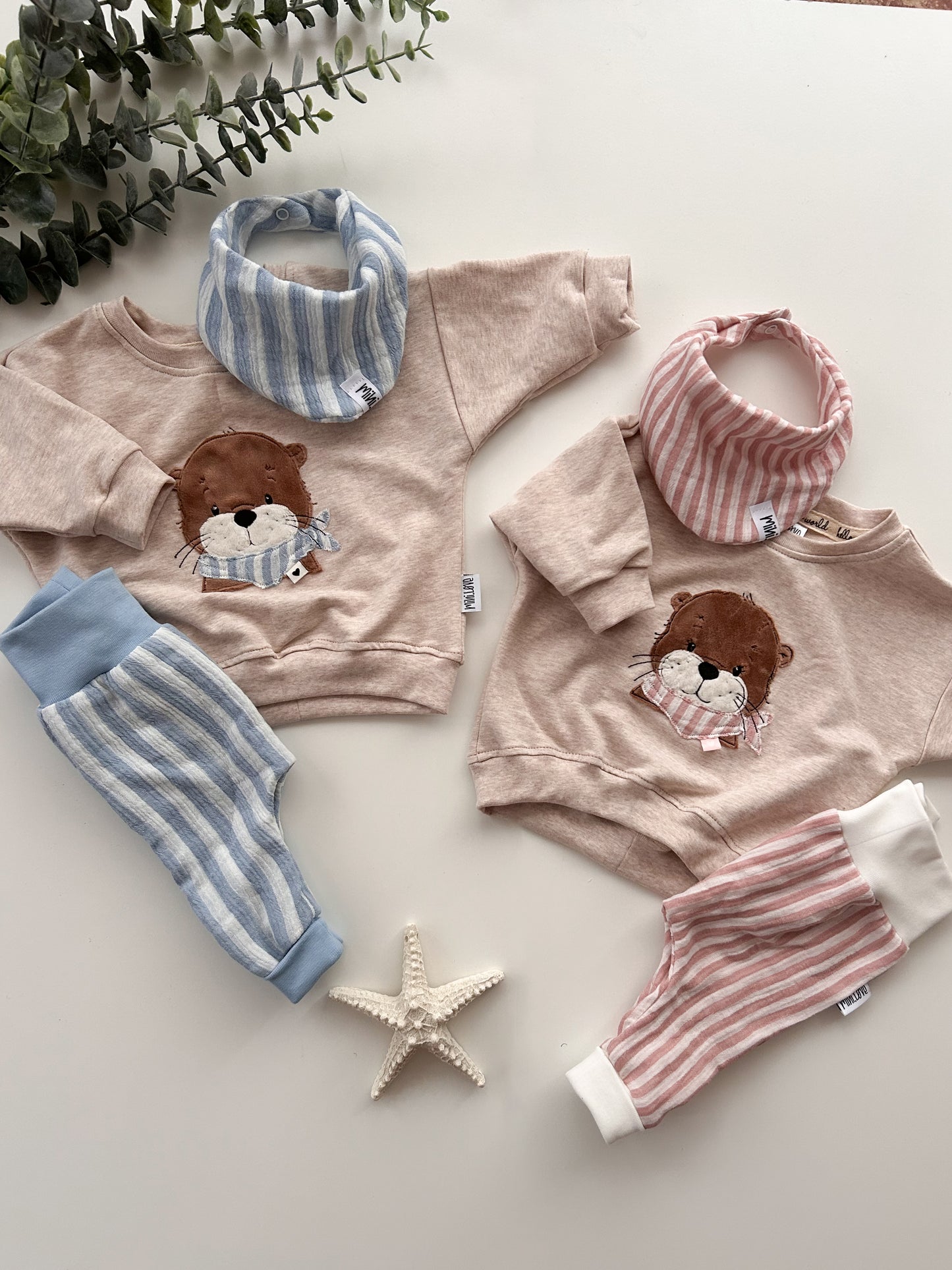 BABY Musselinhose Sommer Otter