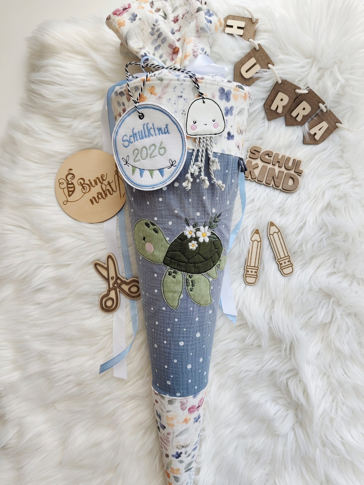Stickdatei (Flower-)Turtle 2 in 1