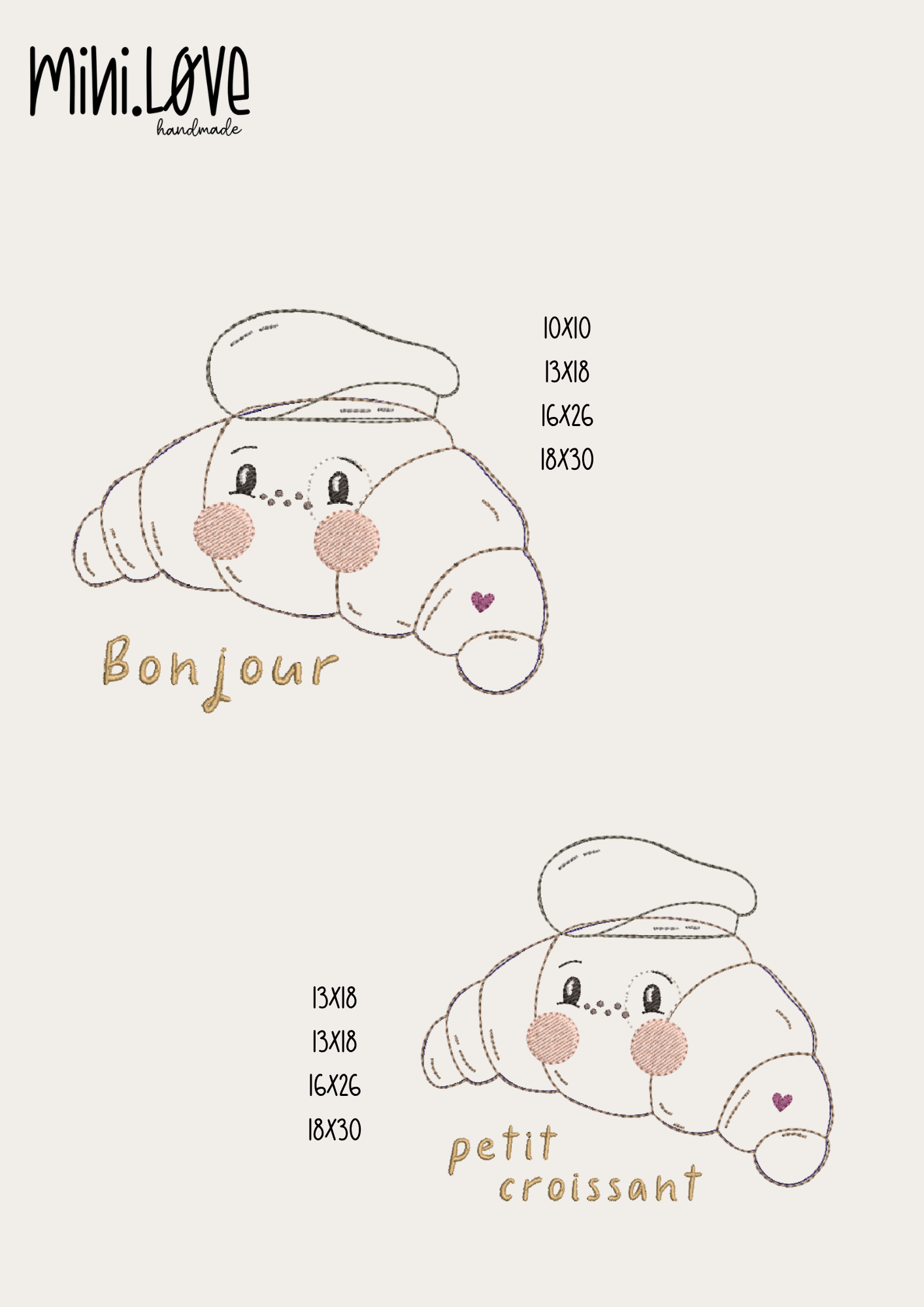 Stickdatei Croissant