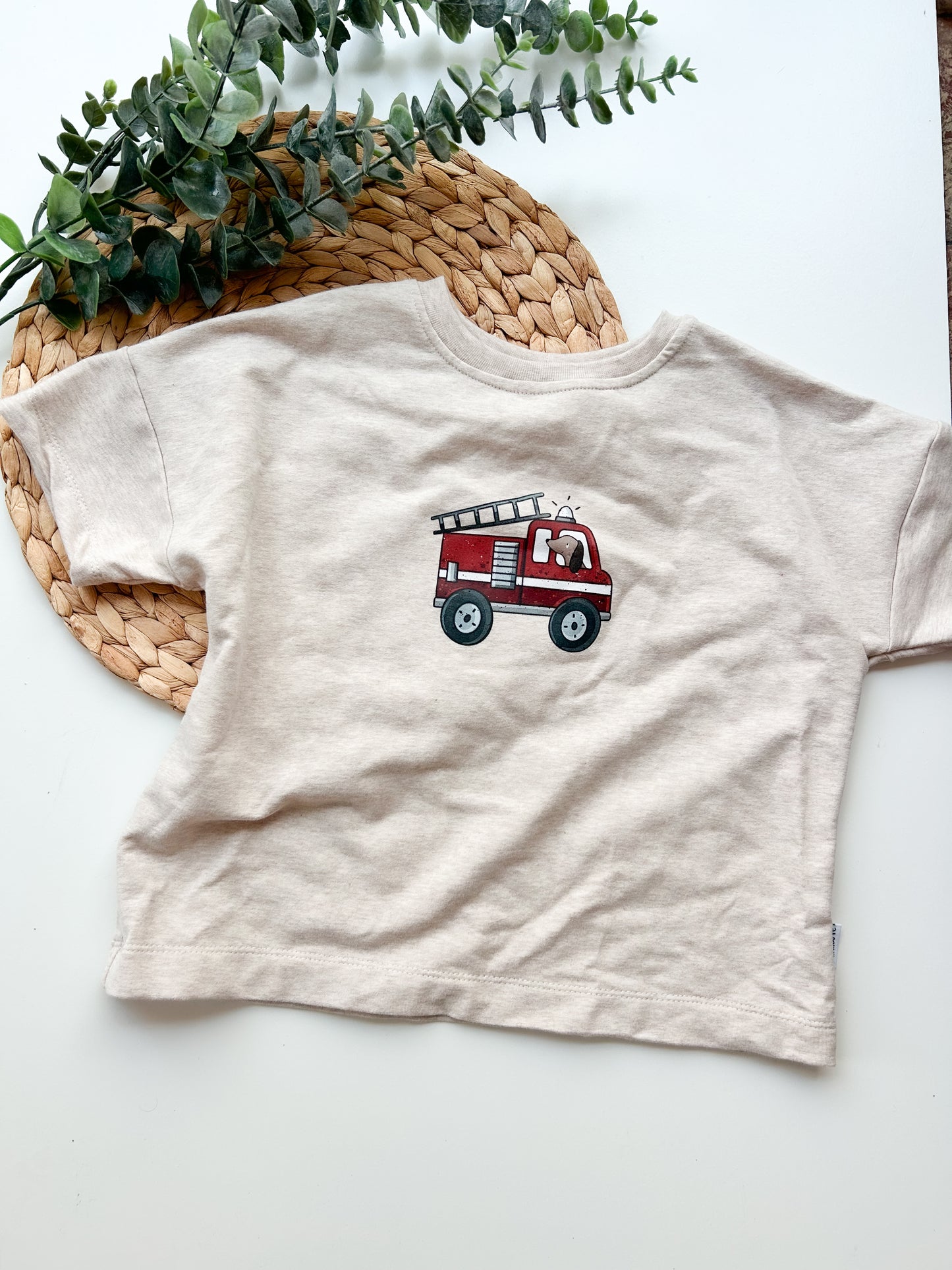 Feuerwehr Dackel oversized T-Shirt