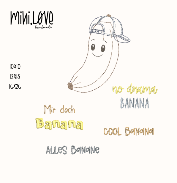 Stickdatei Alles Banana