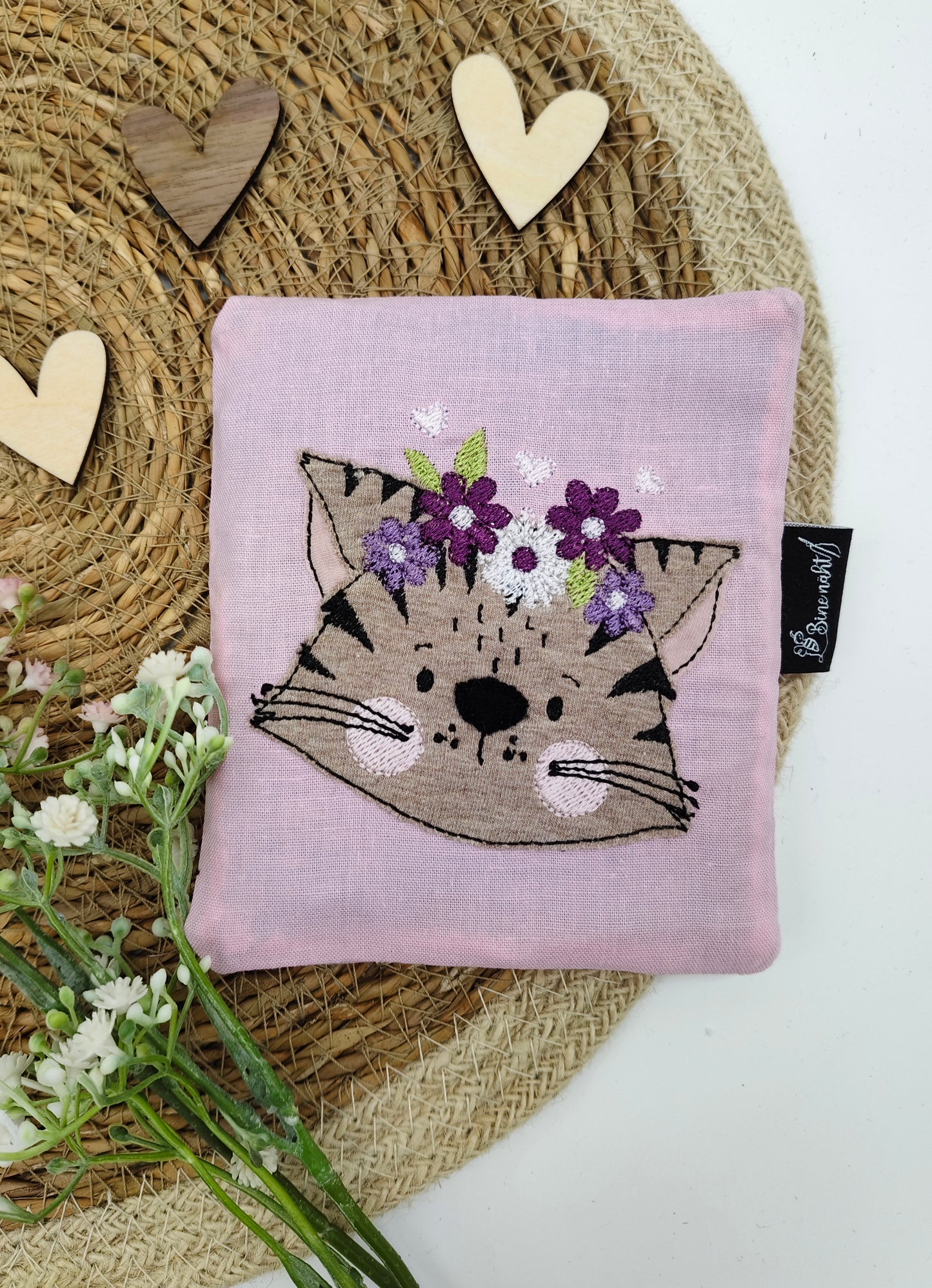 Stickdatei Blumenkatze und Kater