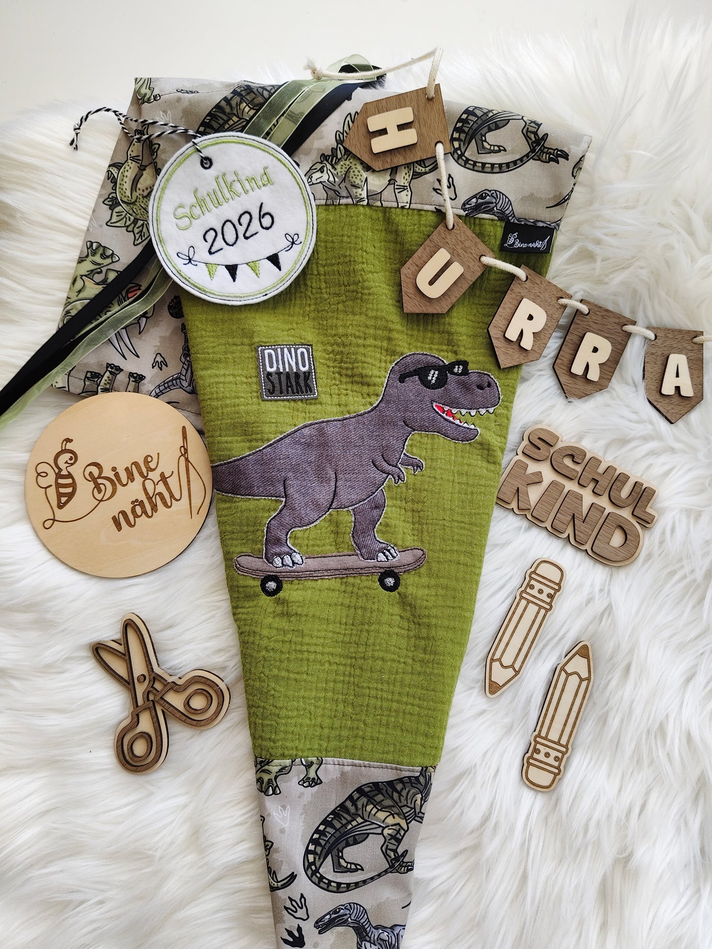 Stickdatei Skate T-Rex