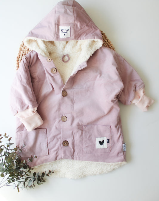 Cord Jacke Rosa mit Teddyfutter