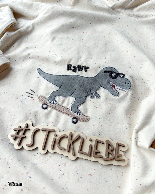 Stickdatei Skate T-Rex