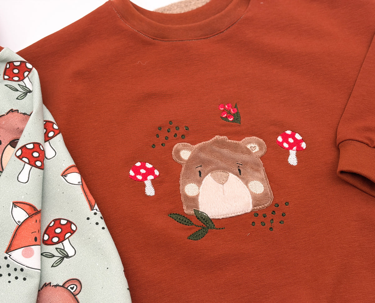 Stickdatei Herbstbär + GRATIS Datei