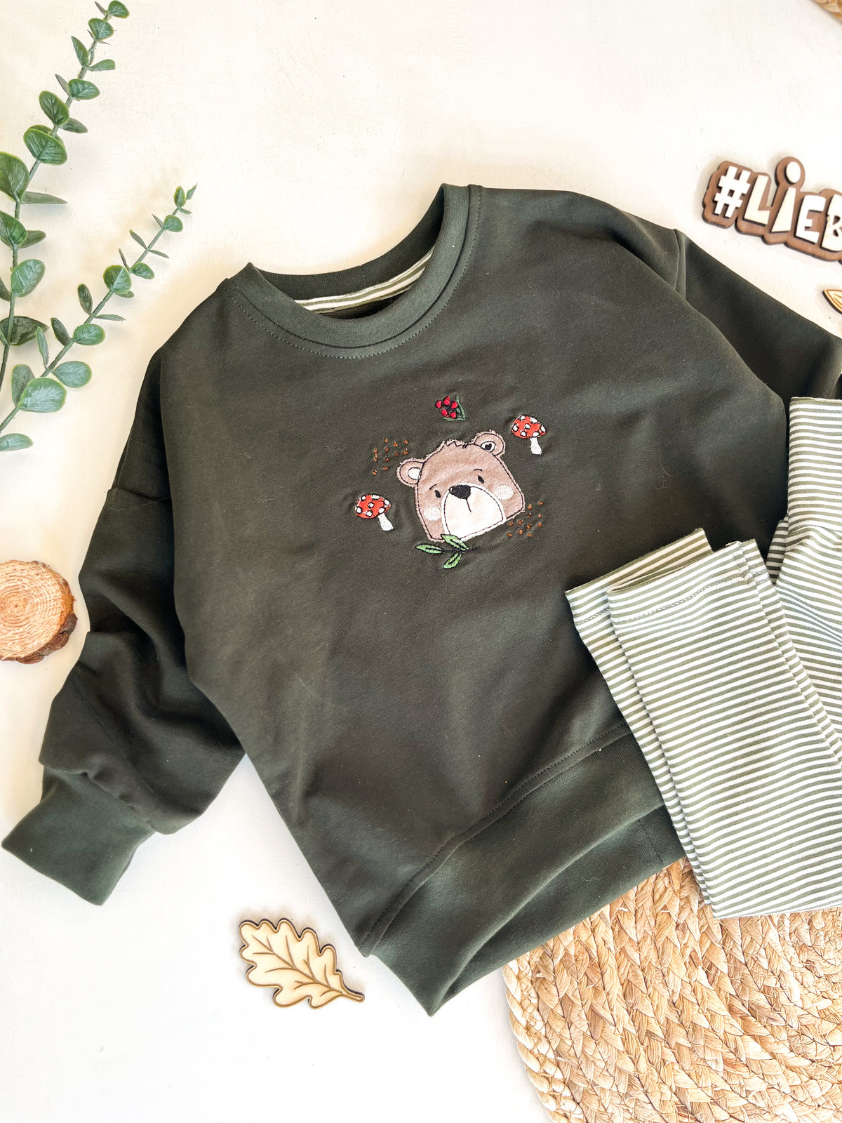 Stickdatei Herbstbär + GRATIS Datei