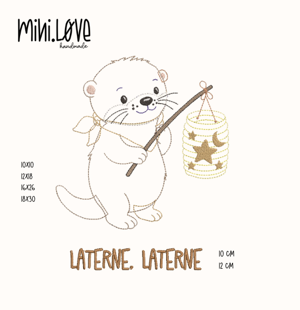 Stickdatei Laterne, Laterne