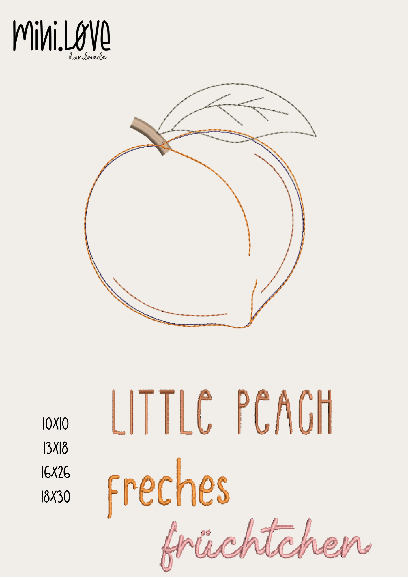 Stickdatei Pfirsich