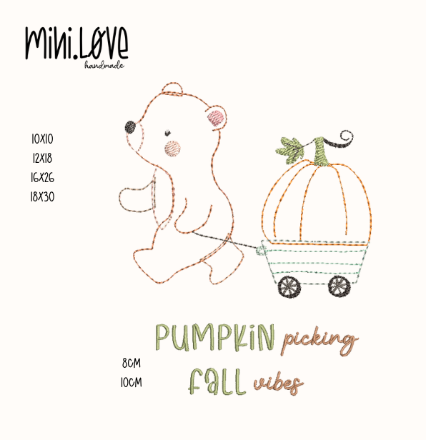 Stickdatei Pumpkin Bear