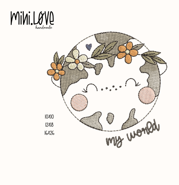 Stickdatei My World