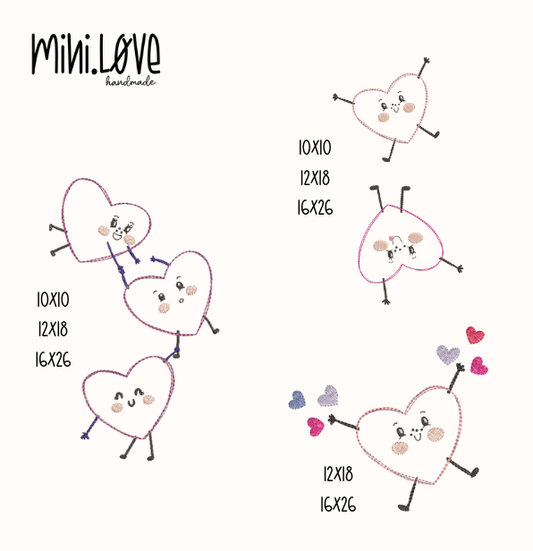 Stickdatei Happy Hearts - VALENTINES SPECIAL