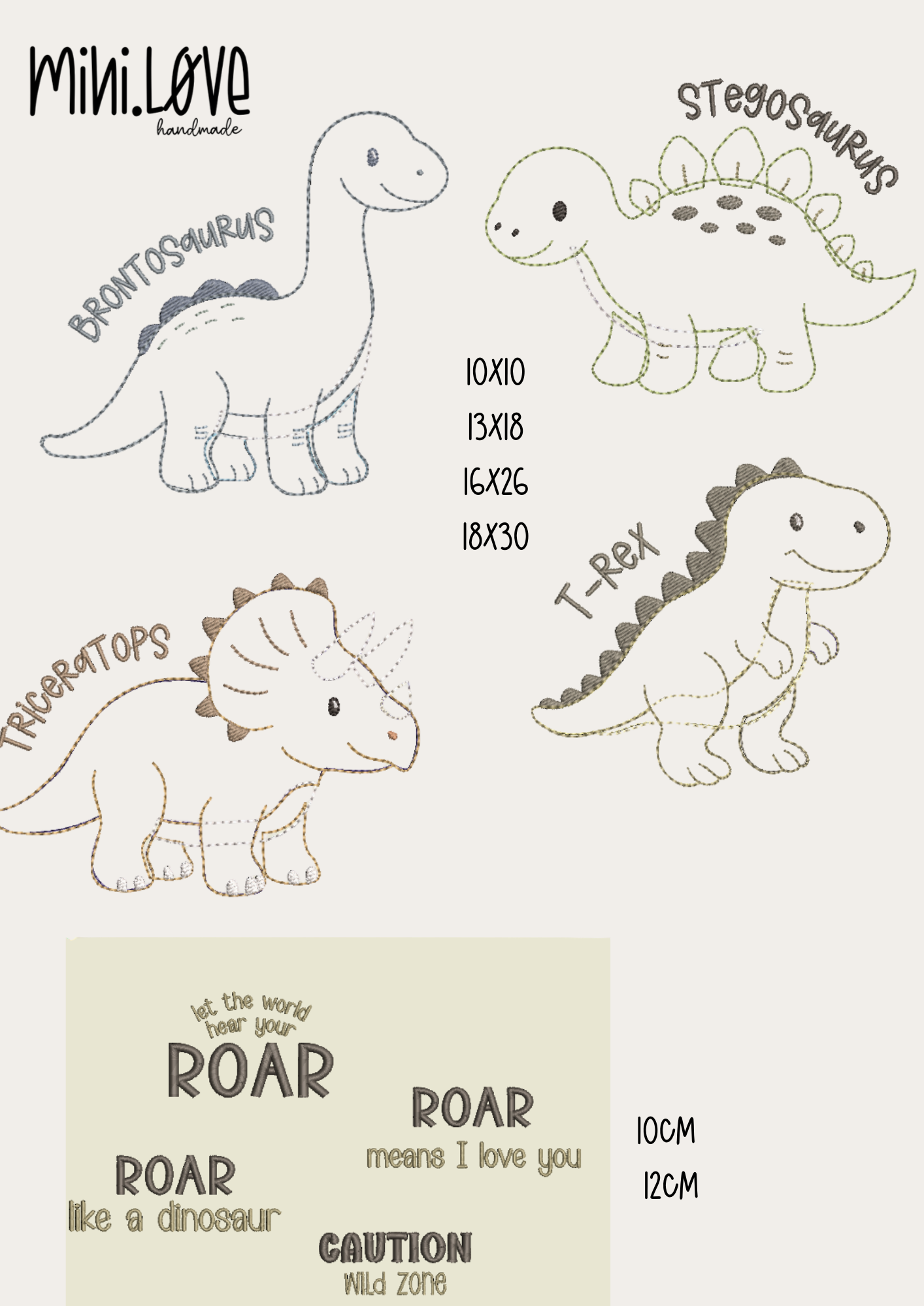 Megapack Stickdateien Dinos