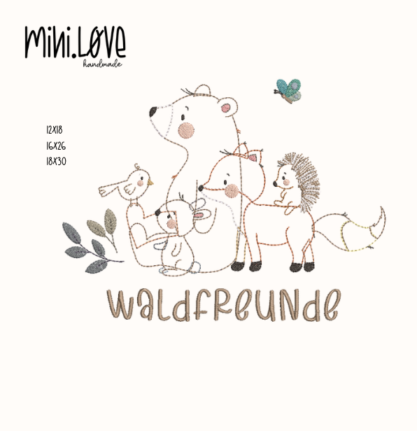 Stickdatei Waldfreunde